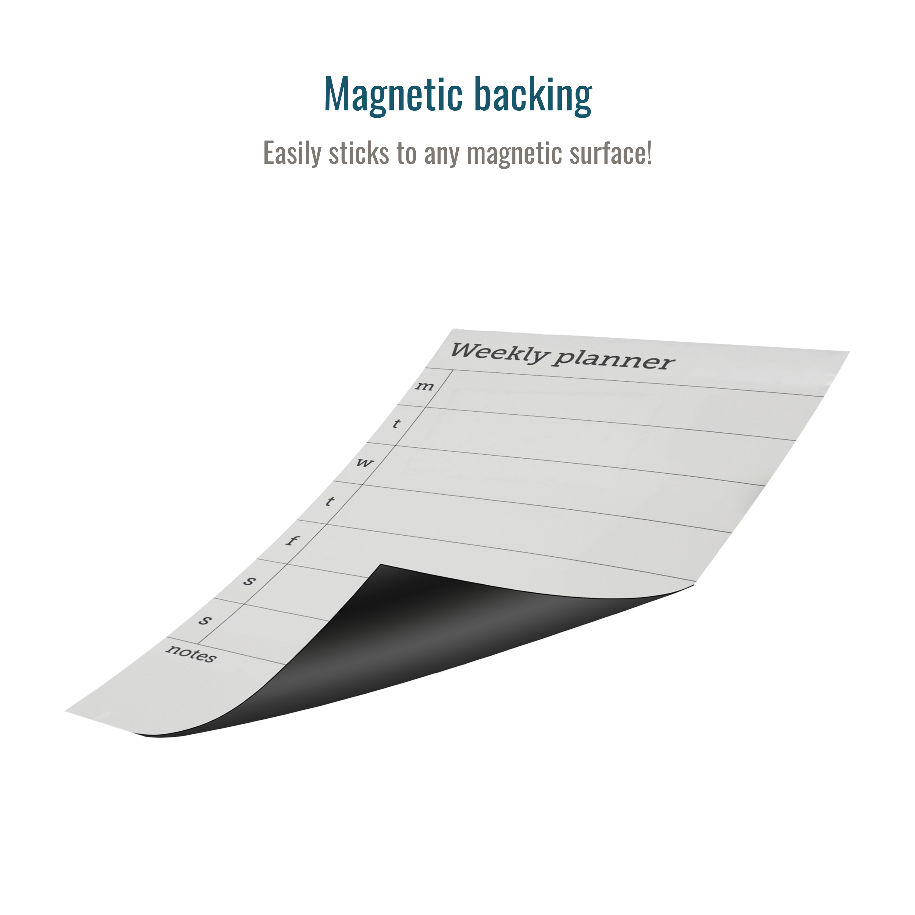 Magnetic Weekly Planner with Dry Erase Surface - Includes 2 Pens