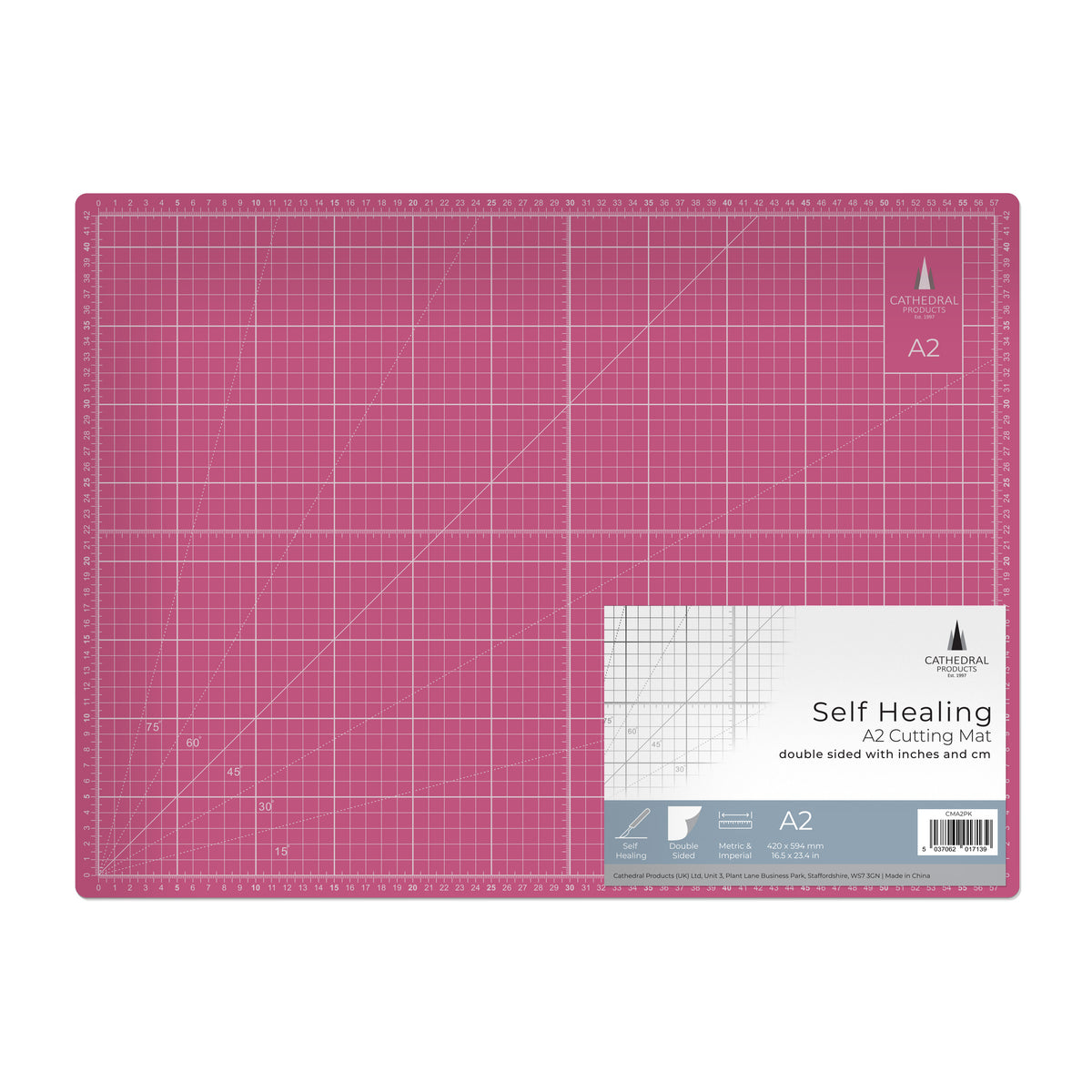 A3 Grey Double-Sided Self-Healing Cutting Mat (420 × 300 mm)