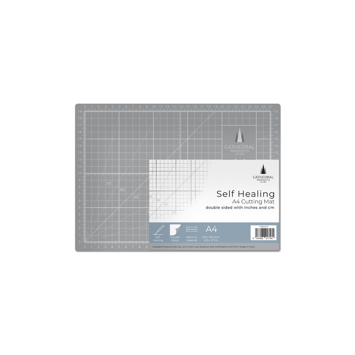A3 Grey Double-Sided Self-Healing Cutting Mat (420 × 300 mm)